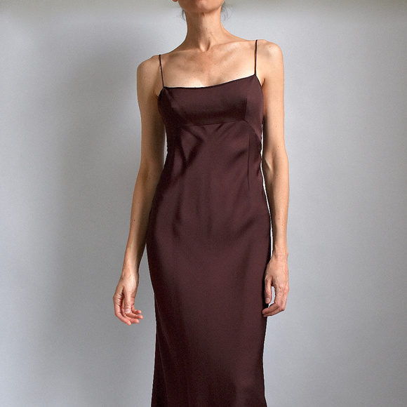 *SOLD* GUCCI 100% SILK Spaghetti Minimal Slip Maxi Gown - Picture 4 of 13